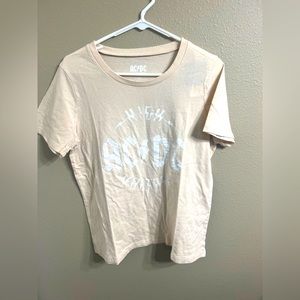 AC/DC Beige High Voltage Men’s Large T-Shirt